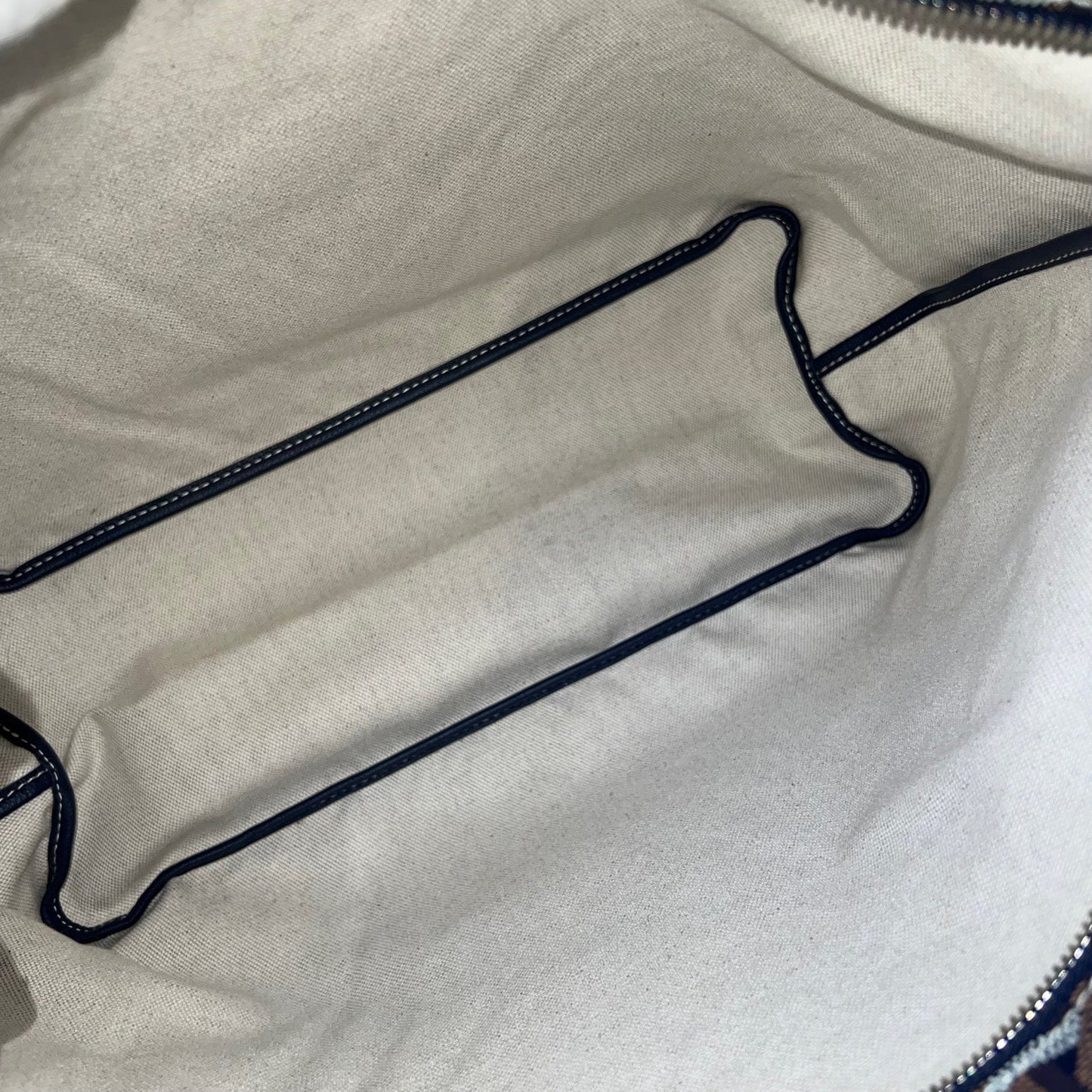 Goyard Boheme PM Hobo Bag in Bleu Marine Signature Goyardine Canvas with a Blue Heart Stamp on Pouch