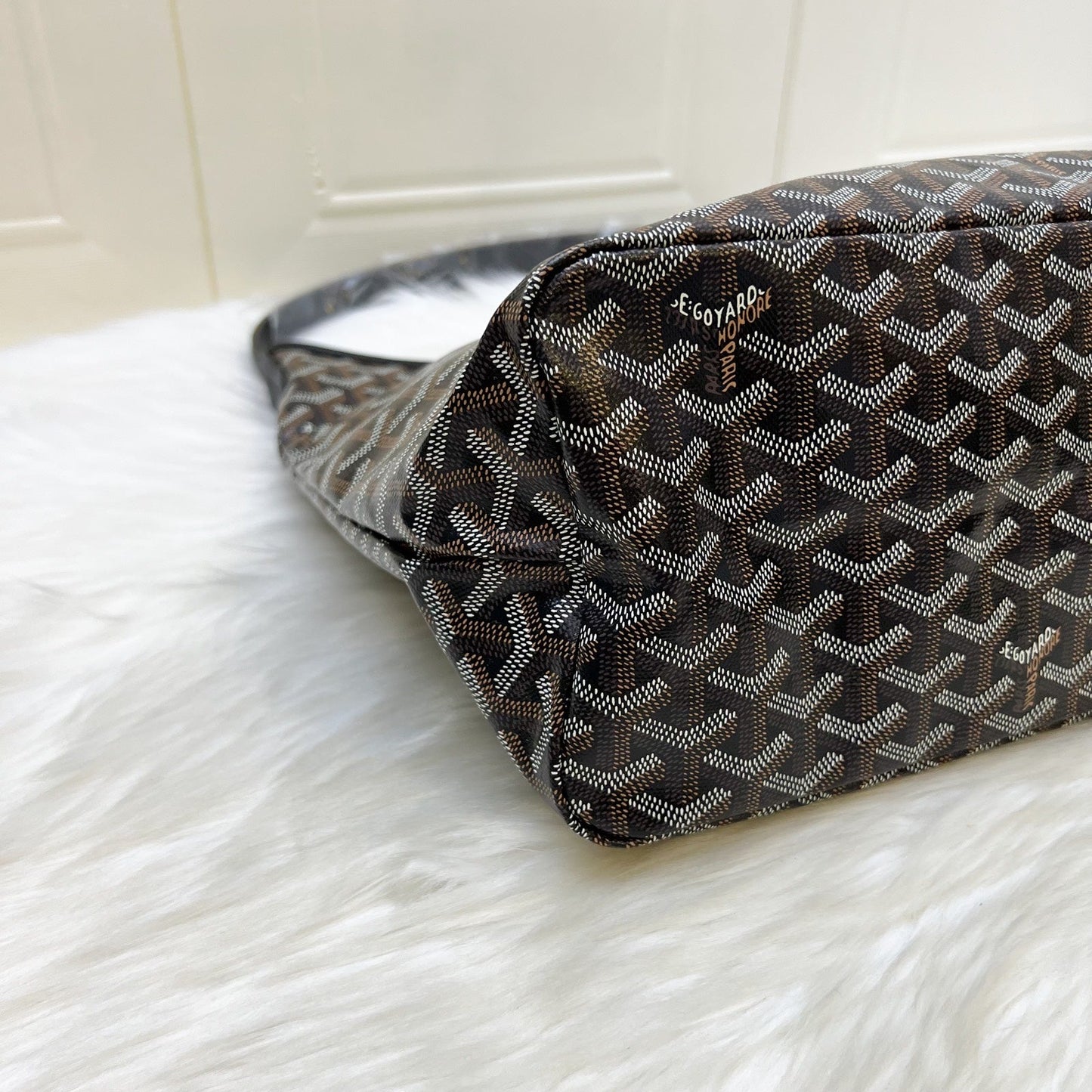 Goyard Boheme PM Hobo Bag in Black Signature Goyardine Canvas