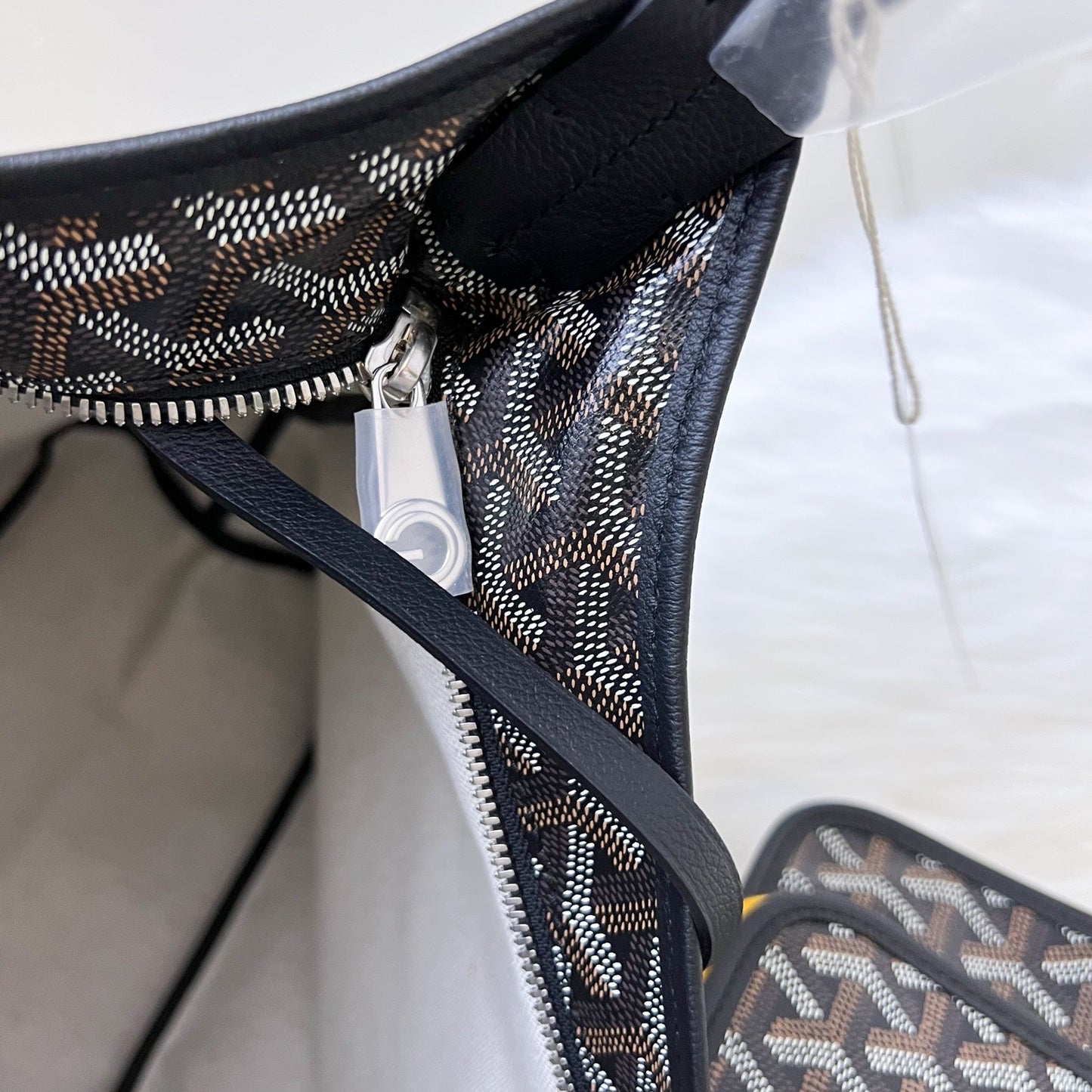 Goyard Boheme PM Hobo Bag in Black Signature Goyardine Canvas