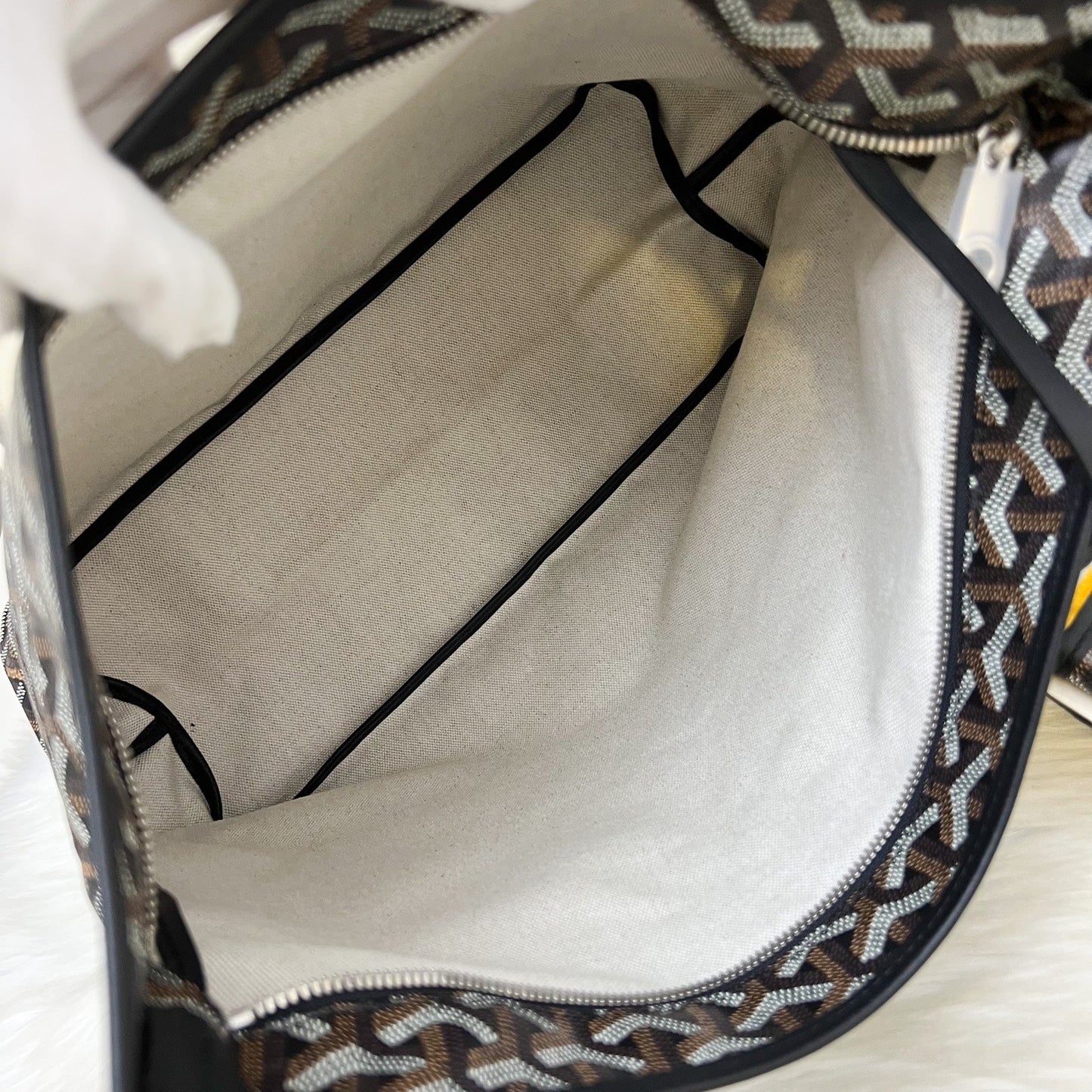 Goyard Boheme PM Hobo Bag in Black Signature Goyardine Canvas