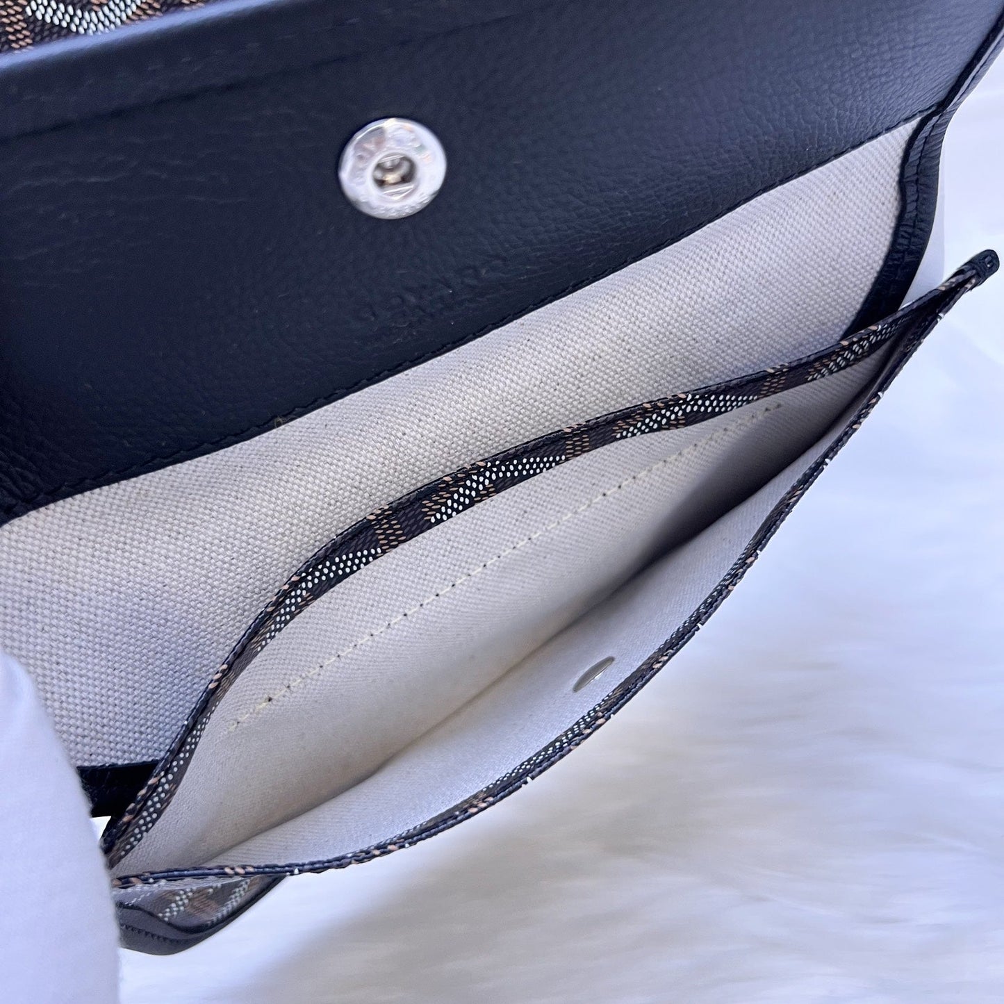 [Brand New] Goyard Saint Louis PM Tote in Black Signature Goyardine Canvas