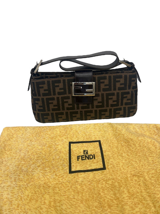 FENDI - Zucca Jacquard Leather Shoulder Bag