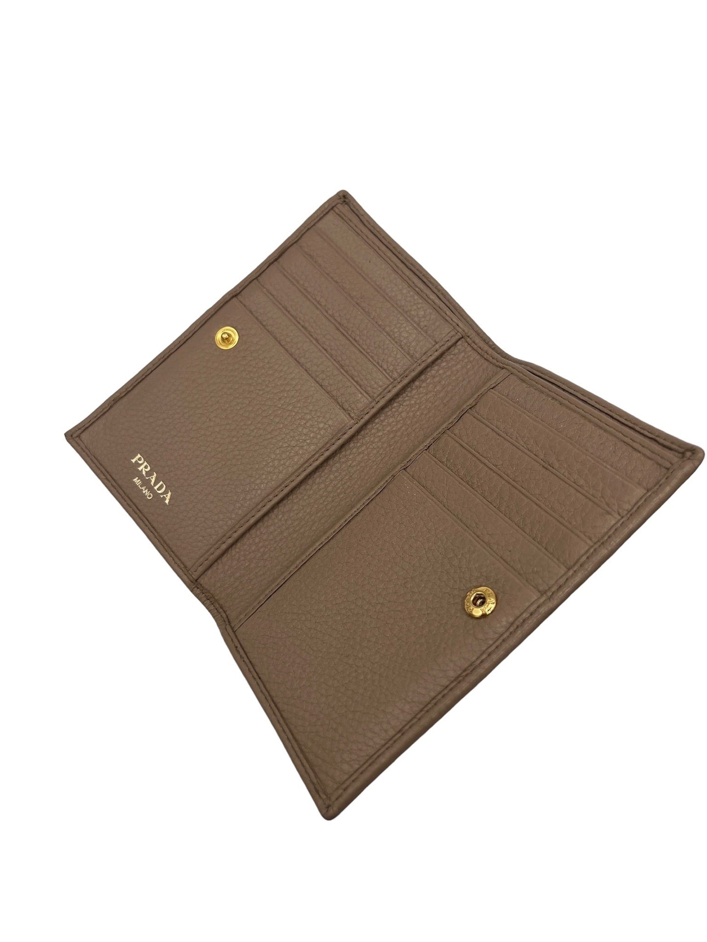 PRADA - Light Brown Leather Bill Holder
