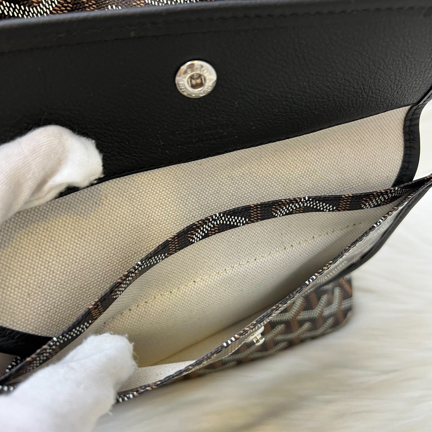 Goyard Boheme PM Hobo Bag in Black Signature Goyardine Canvas