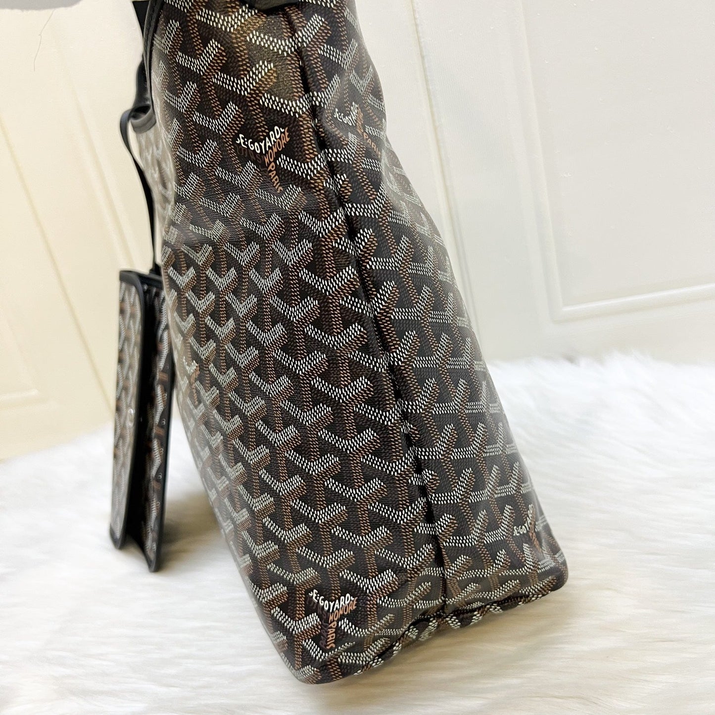 Goyard Boheme PM Hobo Bag in Black Signature Goyardine Canvas