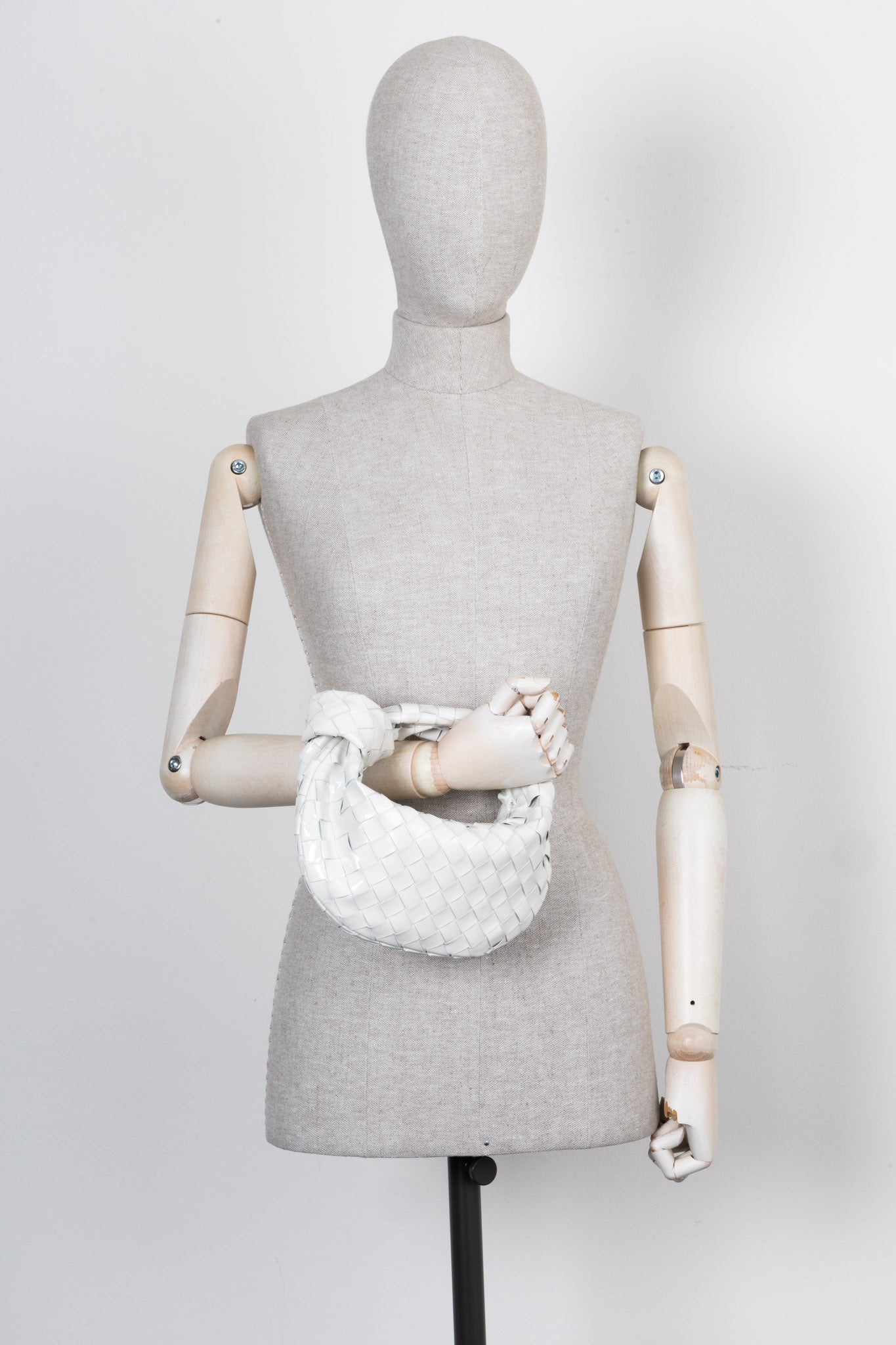 BOTTEGA VENETA Mini Jodie Bag Patent White