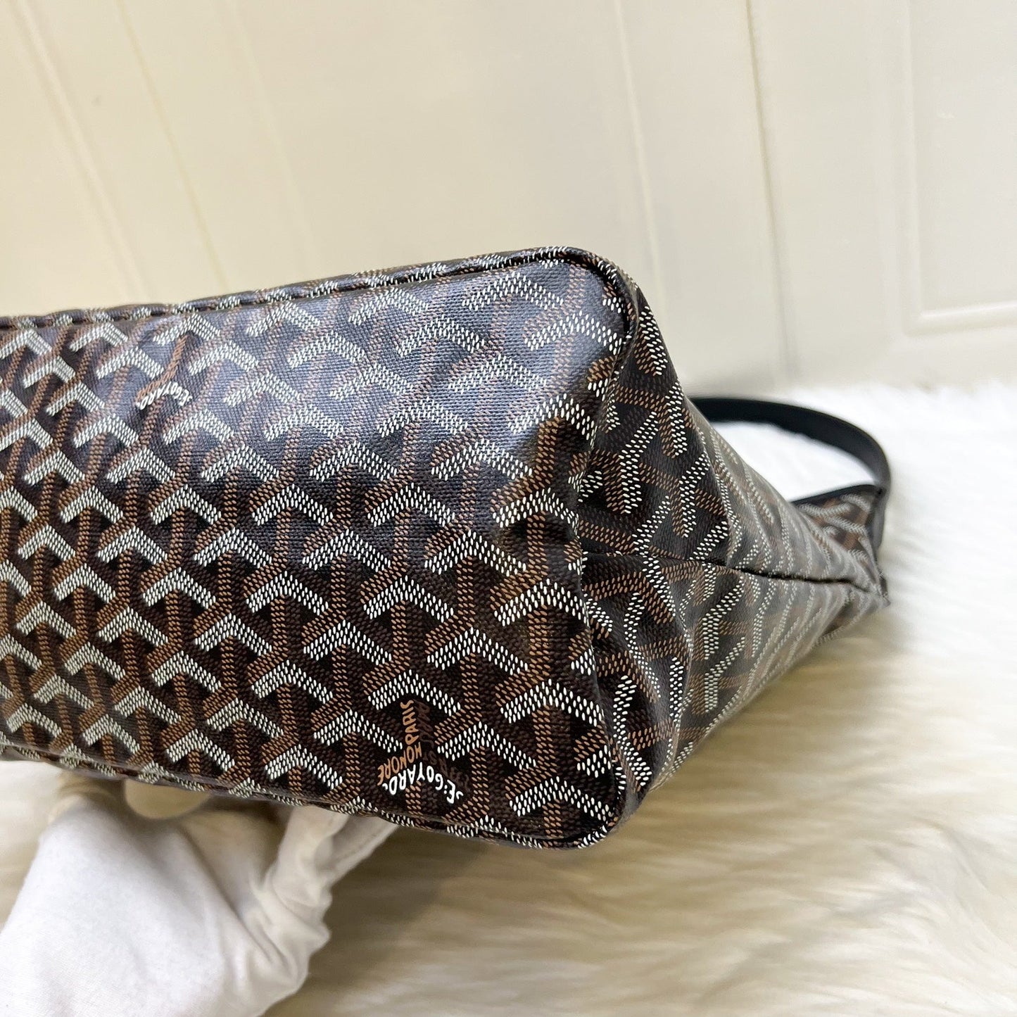 Goyard Boheme PM Hobo Bag in Black Signature Goyardine Canvas