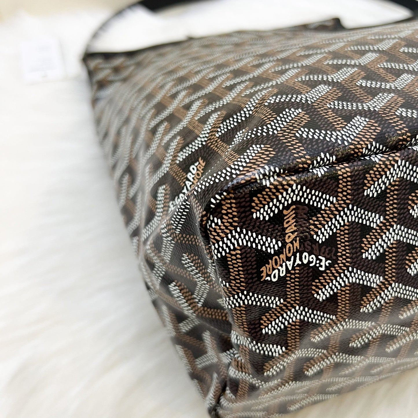 Goyard Boheme PM Hobo Bag in Black Signature Goyardine Canvas