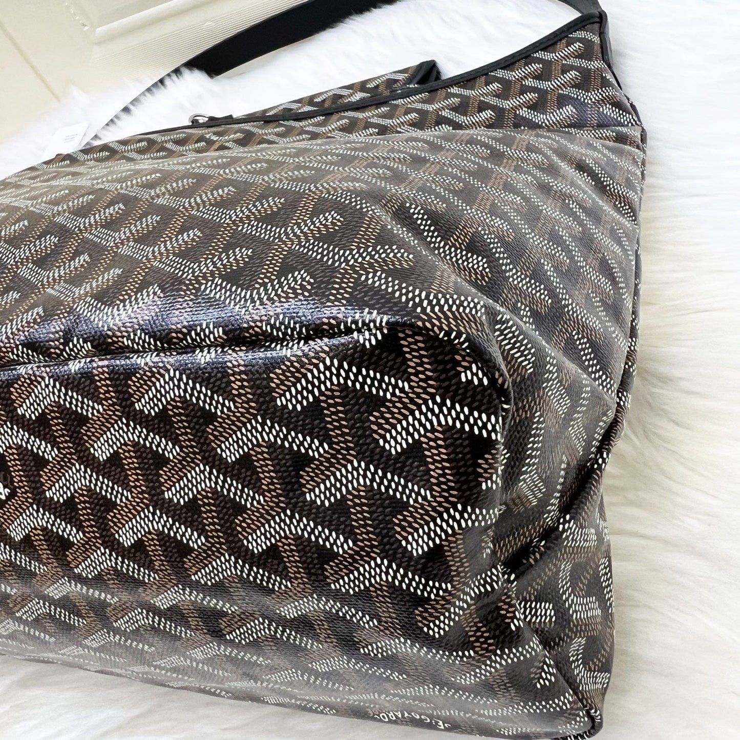Goyard Boheme PM Hobo Bag in Black Signature Goyardine Canvas