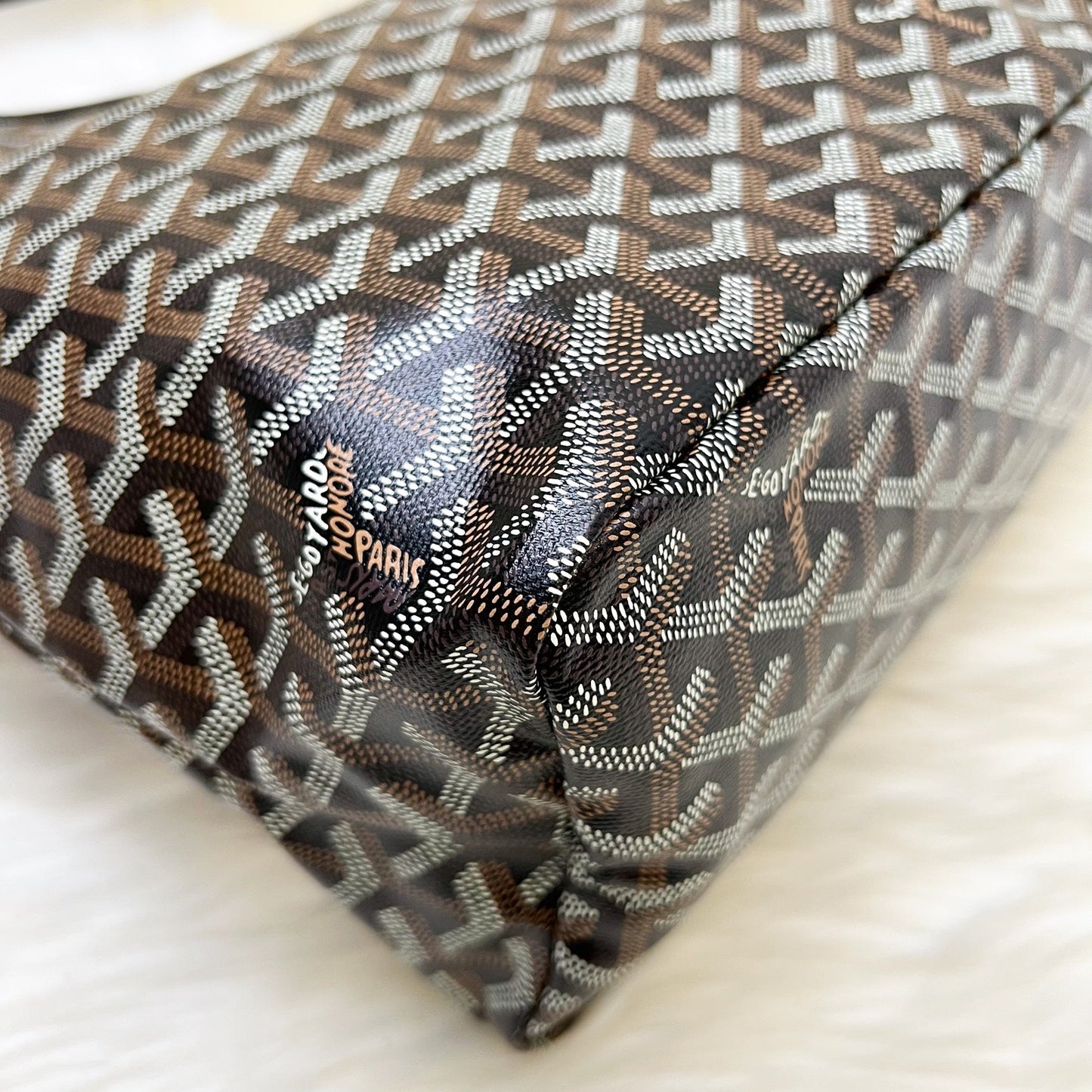 Goyard Boheme PM Hobo Bag in Black Signature Goyardine Canvas