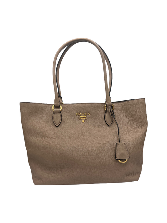 PRADA - Beige Leather Shoulder Bag