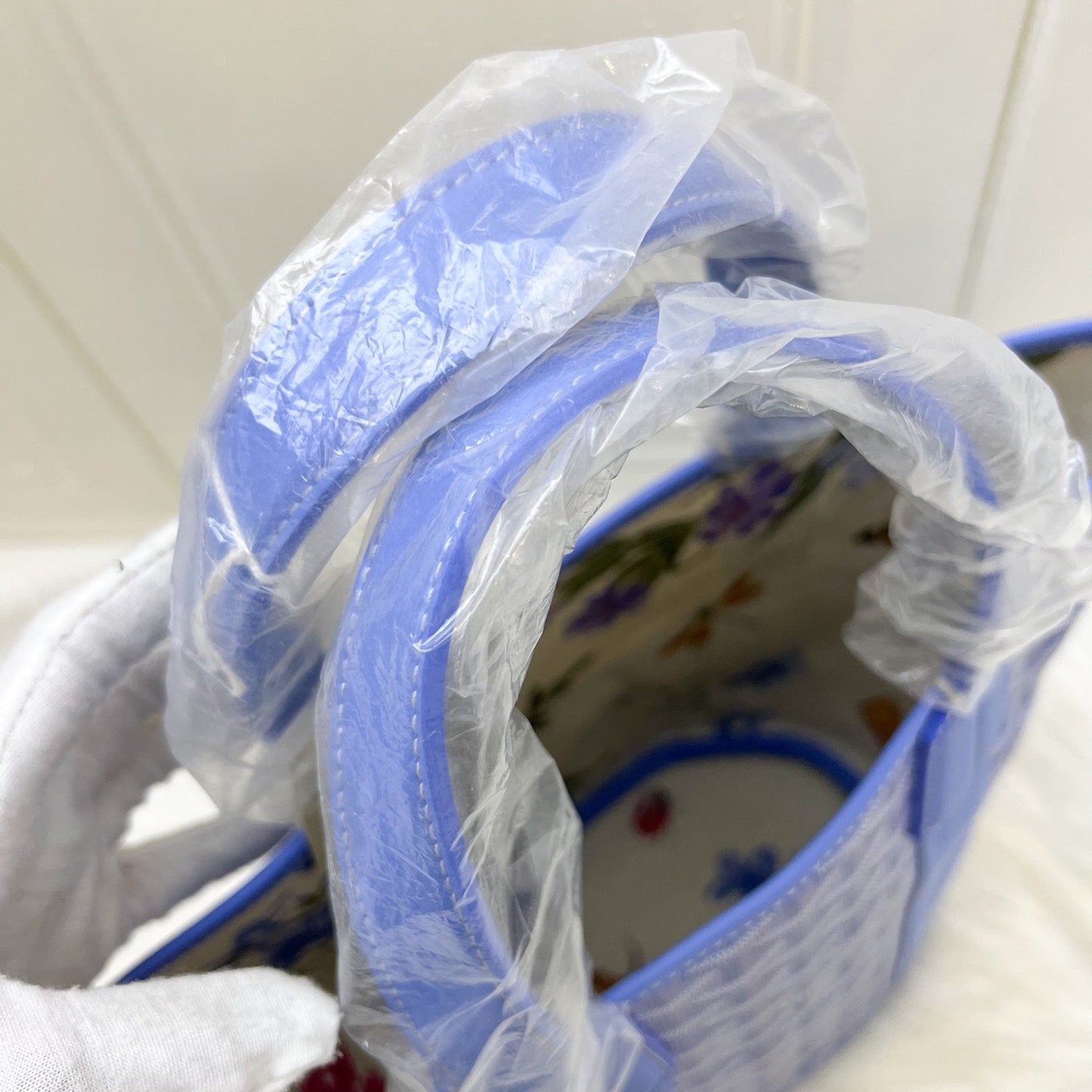 Goyard 2025 Limited Edition Belharra PM Tote in Iris Goyardine Canvas and Floral Cotton / Linen Interior