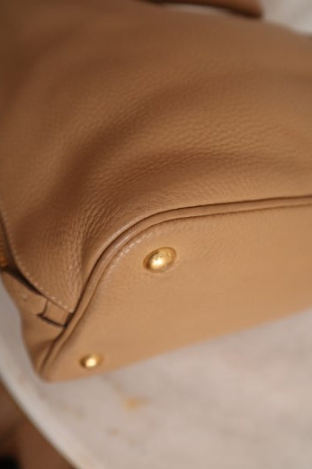 Prada Beige Vitello Daino Shoulder Bag