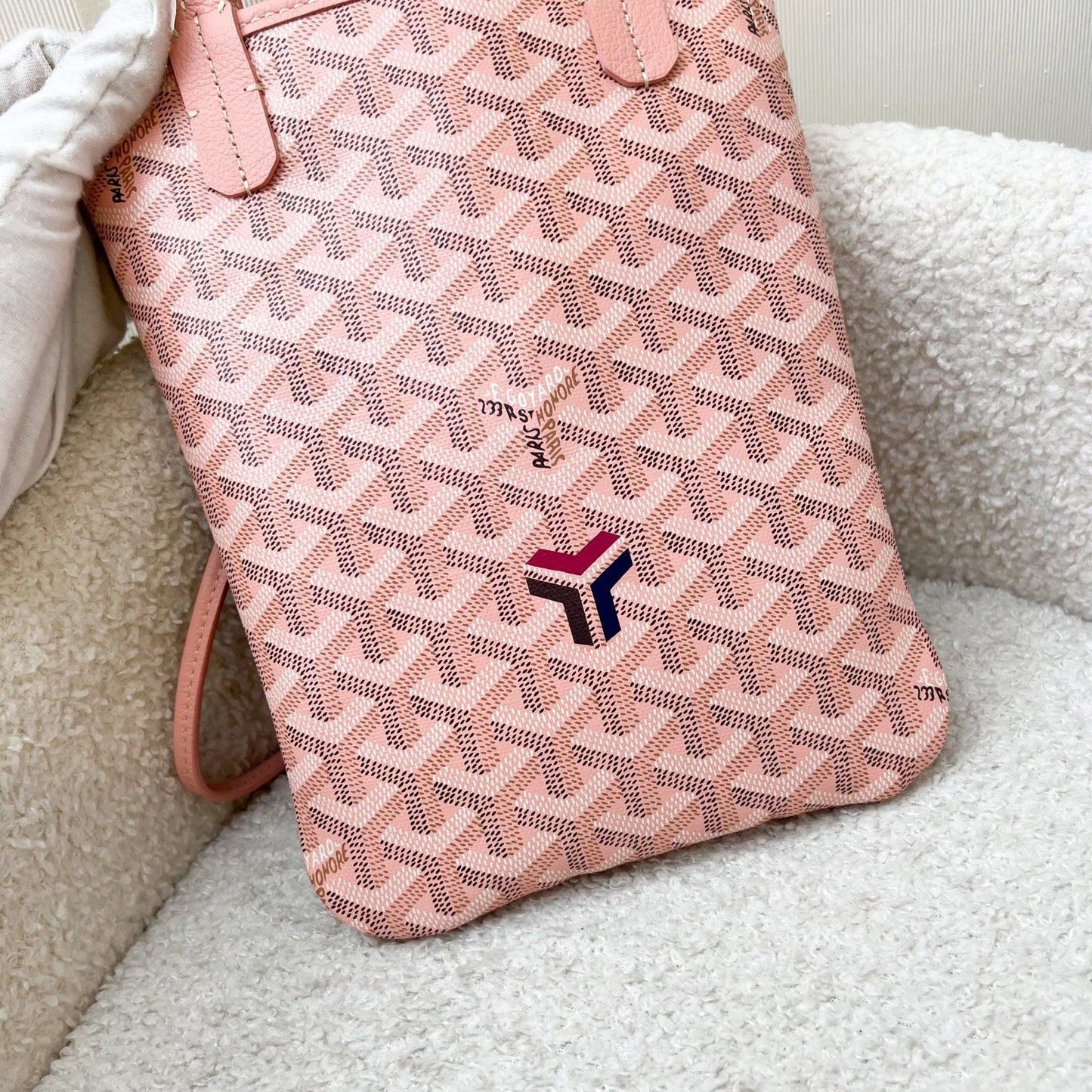 Goyard Poitiers Claire-Voie Bag in Pink Goyardine Canvas
