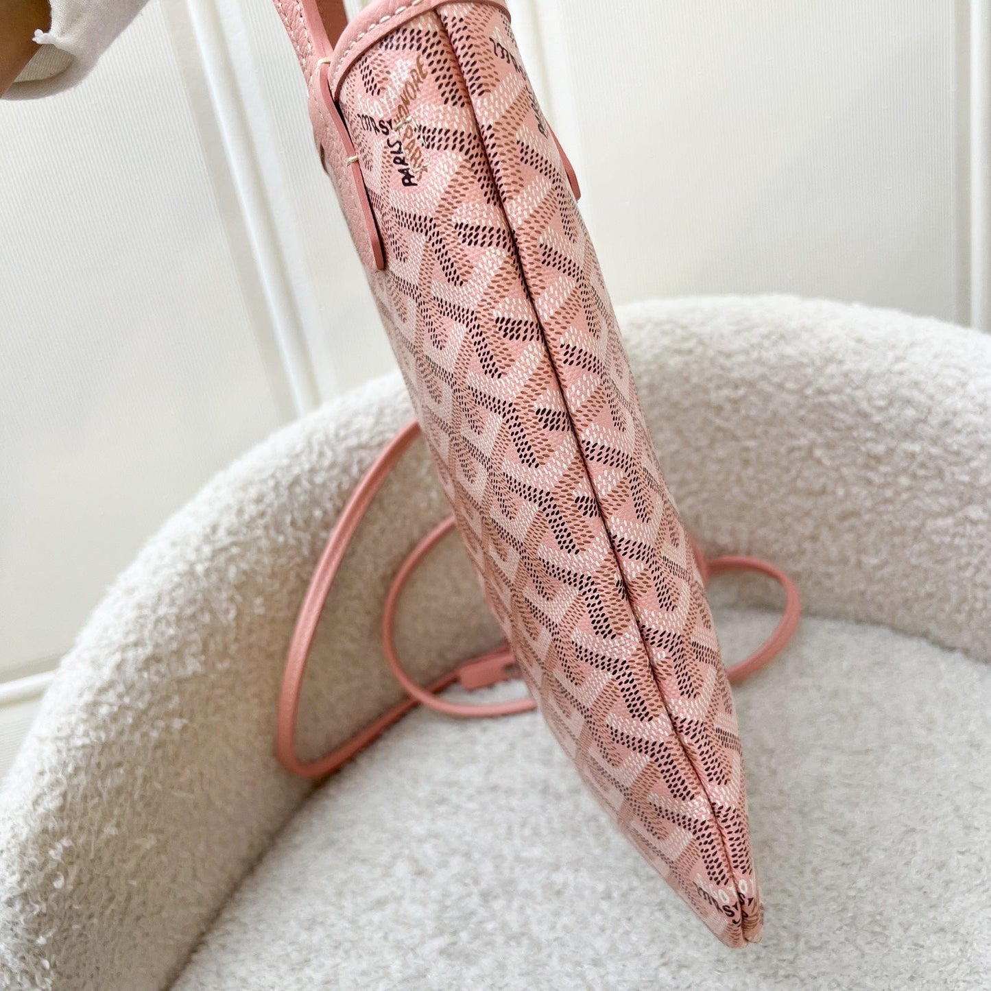 Goyard Poitiers Claire-Voie Bag in Pink Goyardine Canvas