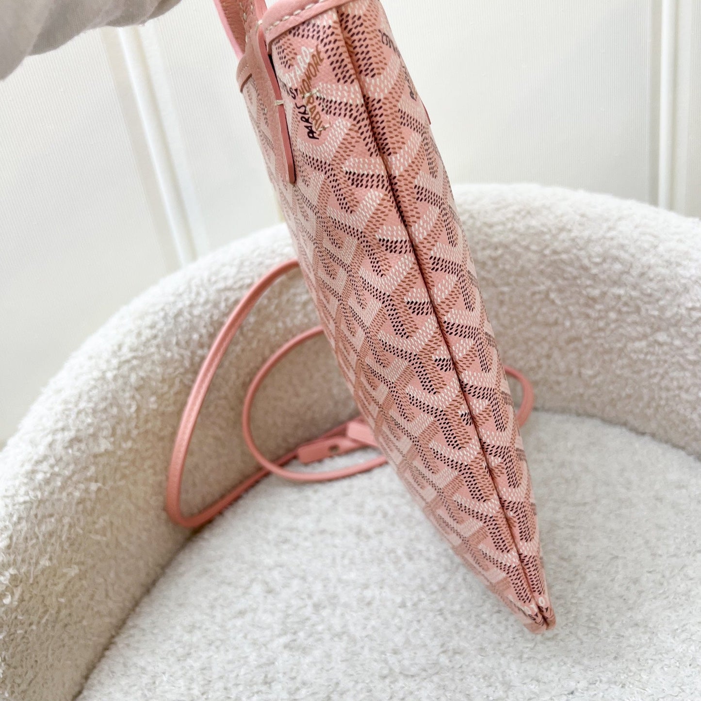 Goyard Poitiers Claire-Voie Bag in Pink Goyardine Canvas