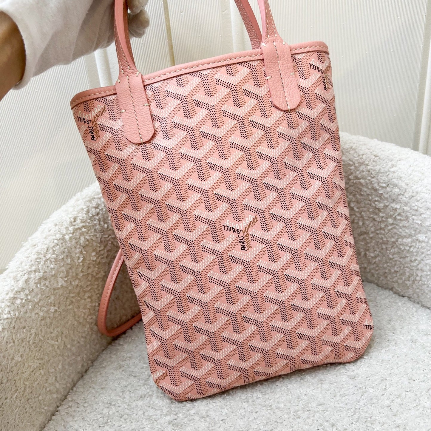 Goyard Poitiers Claire-Voie Bag in Pink Goyardine Canvas
