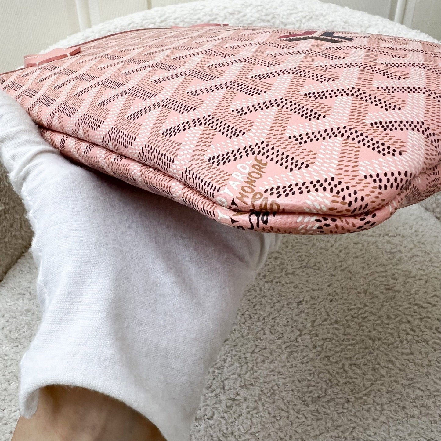 Goyard Poitiers Claire-Voie Bag in Pink Goyardine Canvas