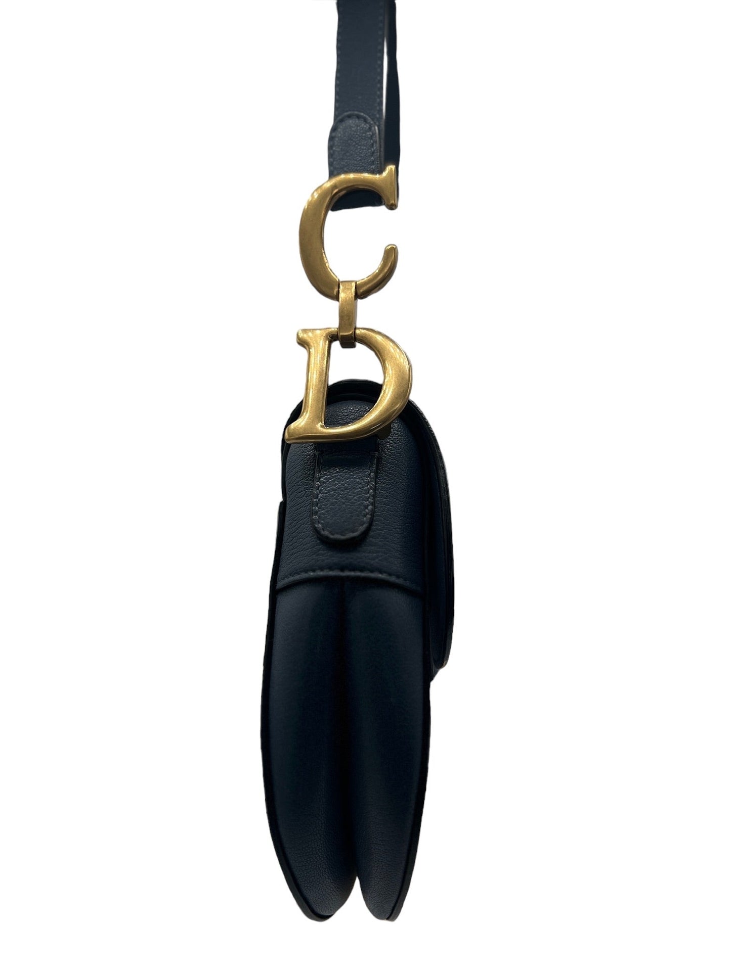 DIOR - Blue Leather Saddle Handbag