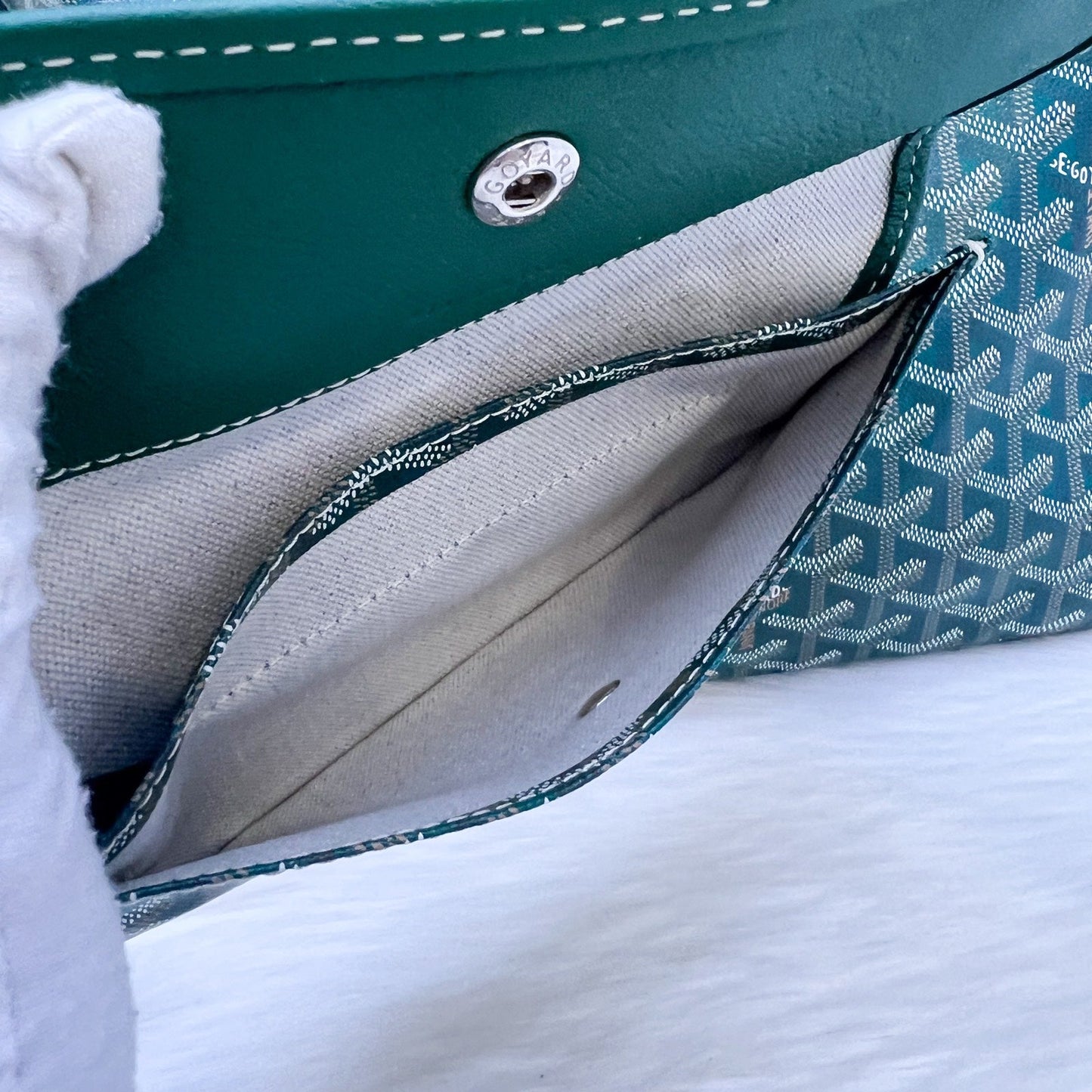 Goyard Boheme PM Hobo Bag in Green Signature Goyardine Canvas