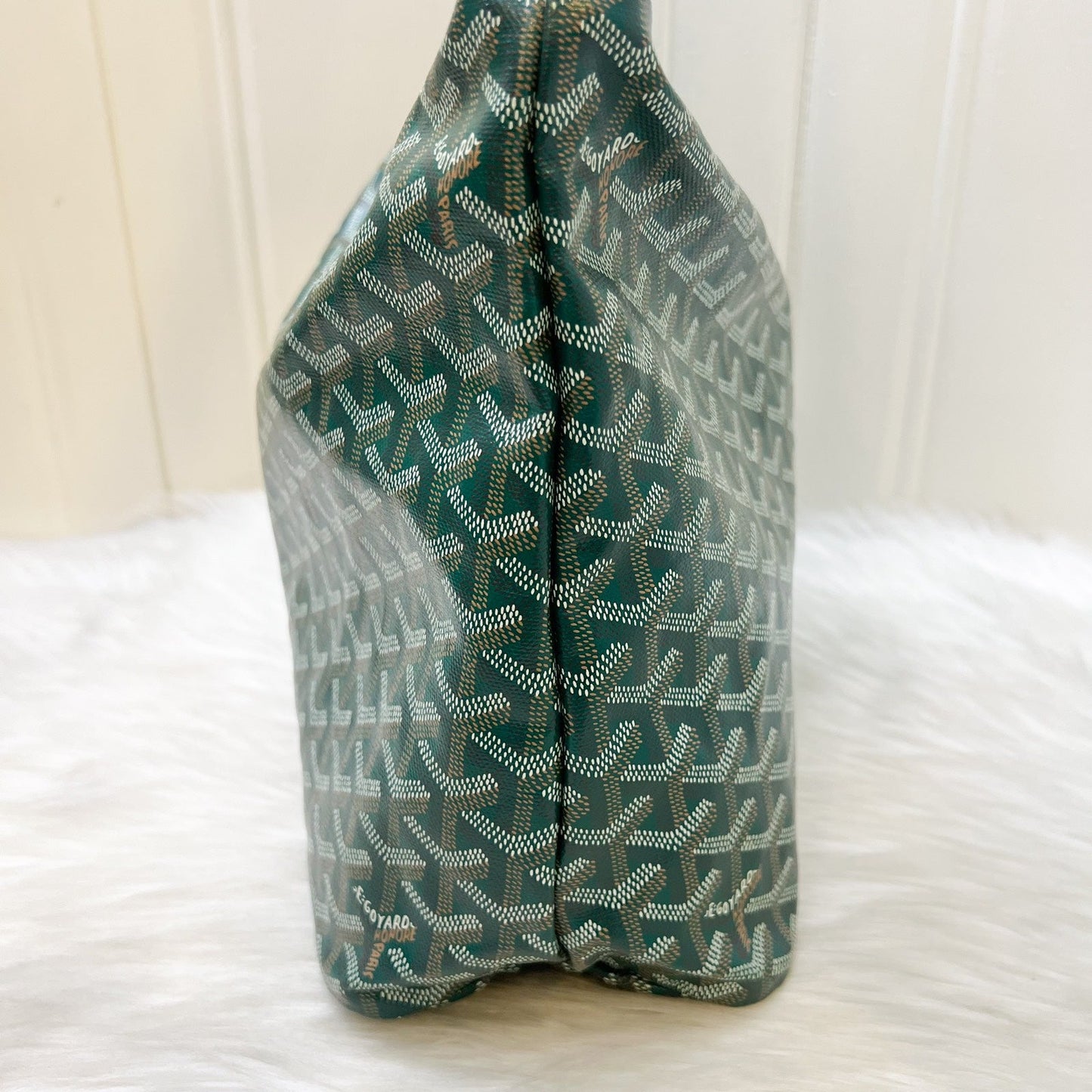 Goyard Boheme PM Hobo Bag in Green Signature Goyardine Canvas