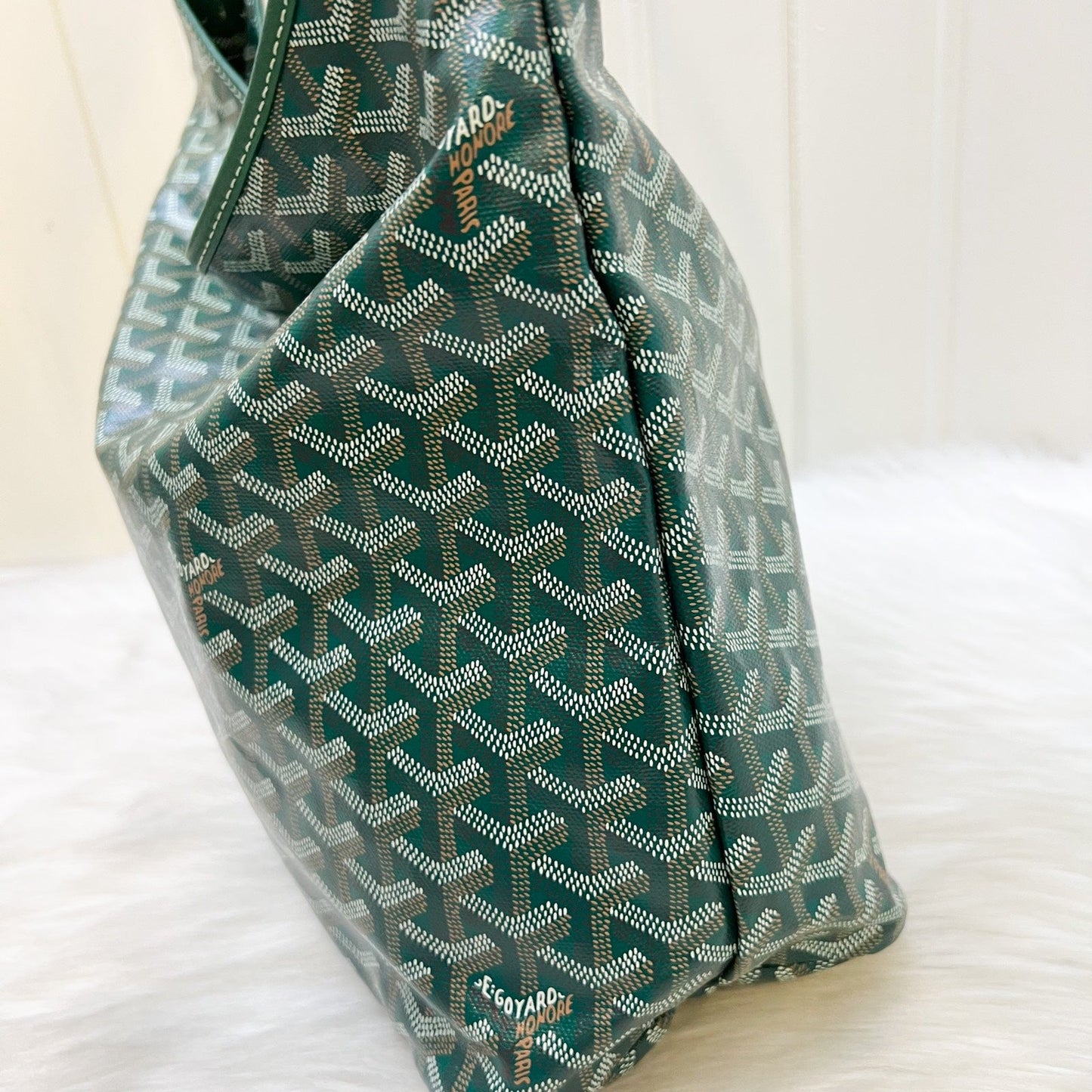 Goyard Boheme PM Hobo Bag in Green Signature Goyardine Canvas
