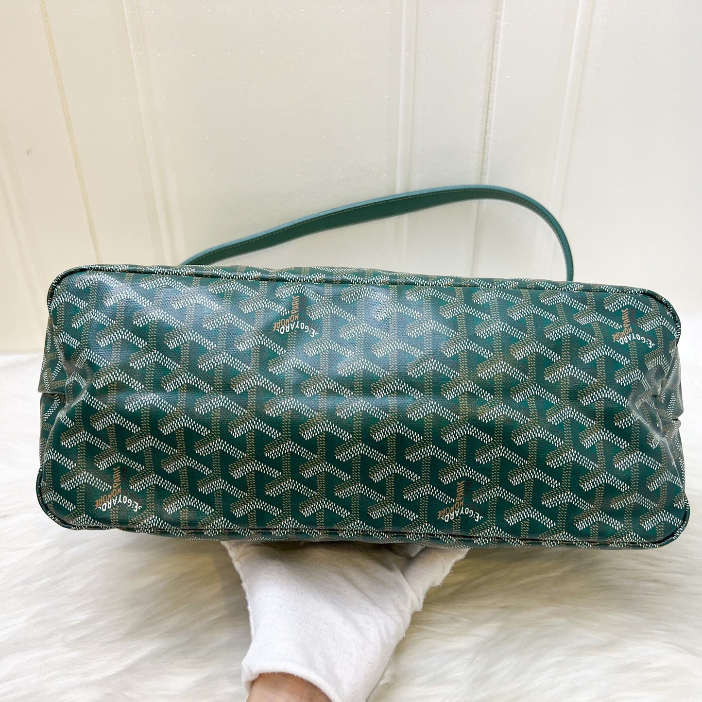 Goyard Boheme PM Hobo Bag in Green Signature Goyardine Canvas