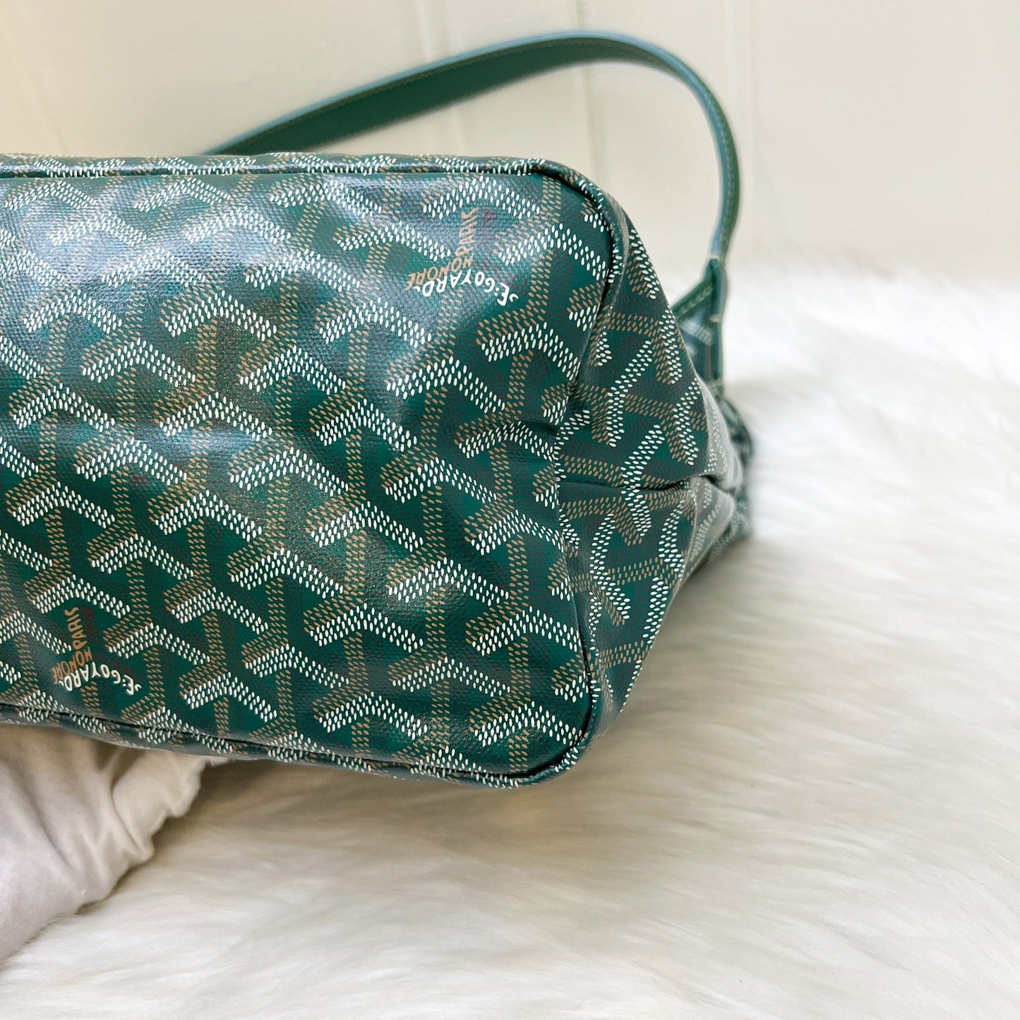 Goyard Boheme PM Hobo Bag in Green Signature Goyardine Canvas