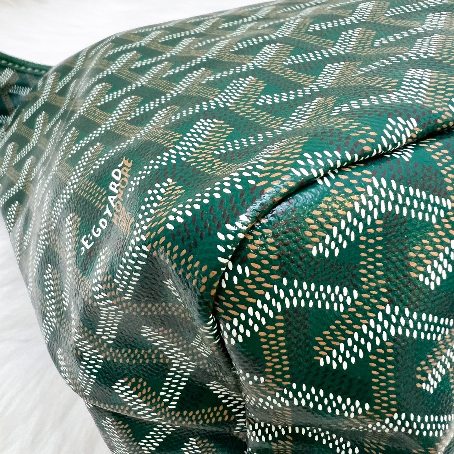 Goyard Boheme PM Hobo Bag in Green Signature Goyardine Canvas