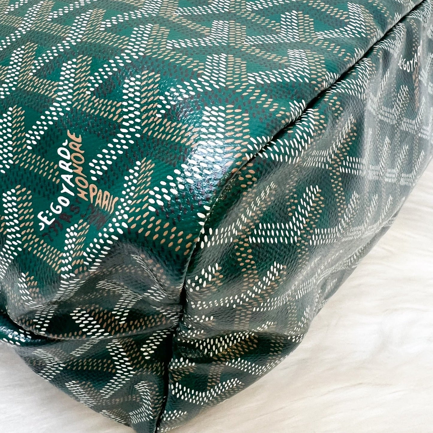 Goyard Boheme PM Hobo Bag in Green Signature Goyardine Canvas