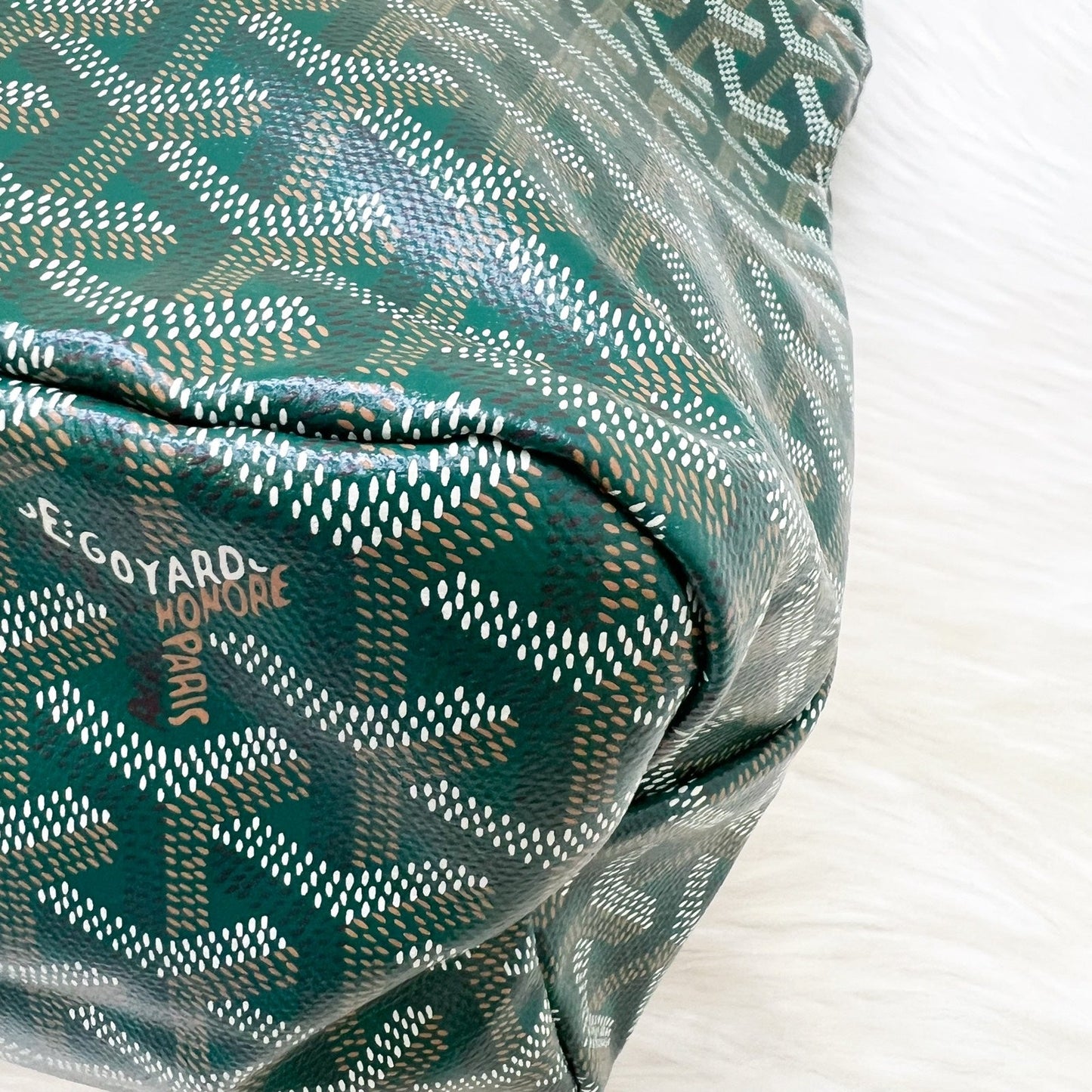 Goyard Boheme PM Hobo Bag in Green Signature Goyardine Canvas