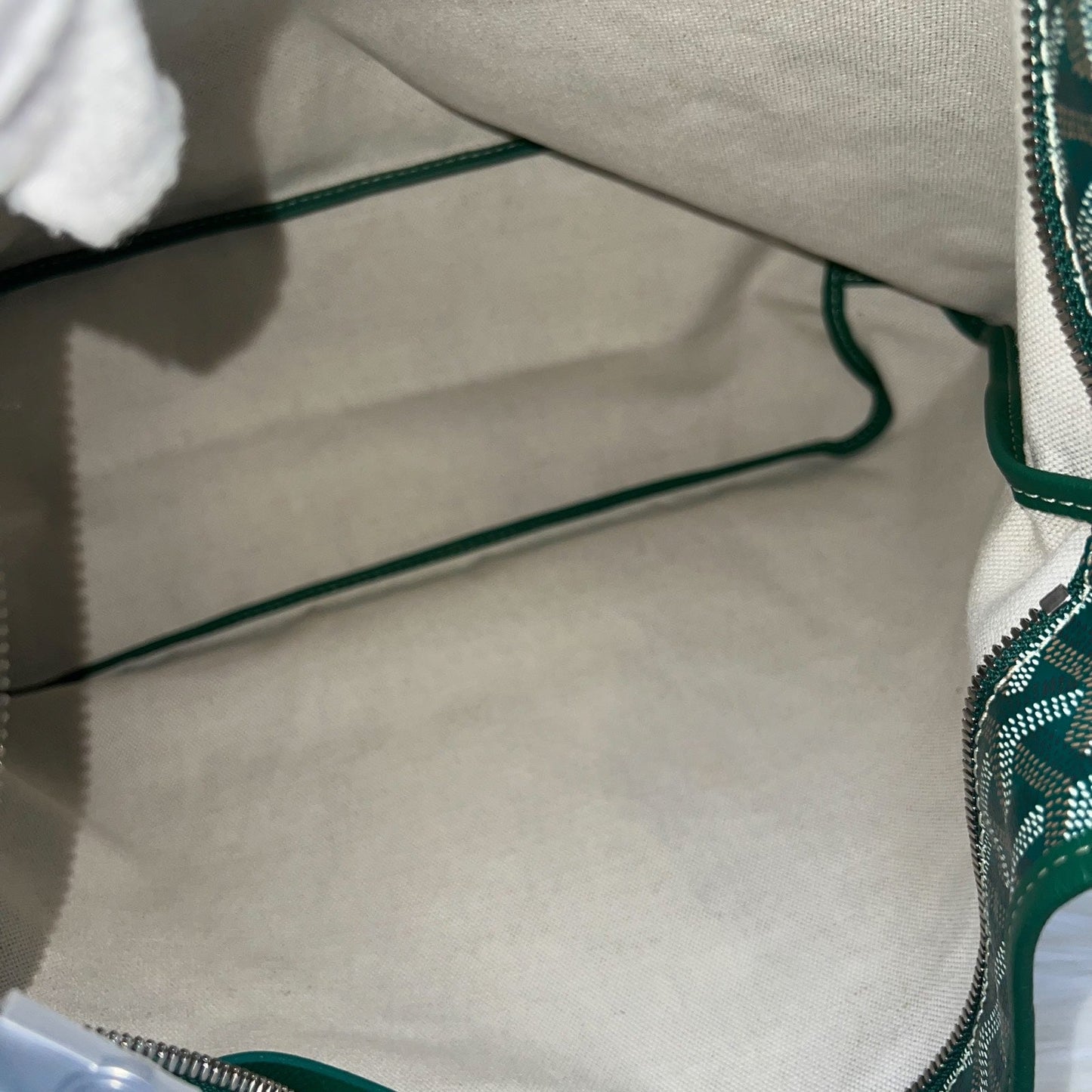 Goyard Boheme PM Hobo Bag in Green Signature Goyardine Canvas