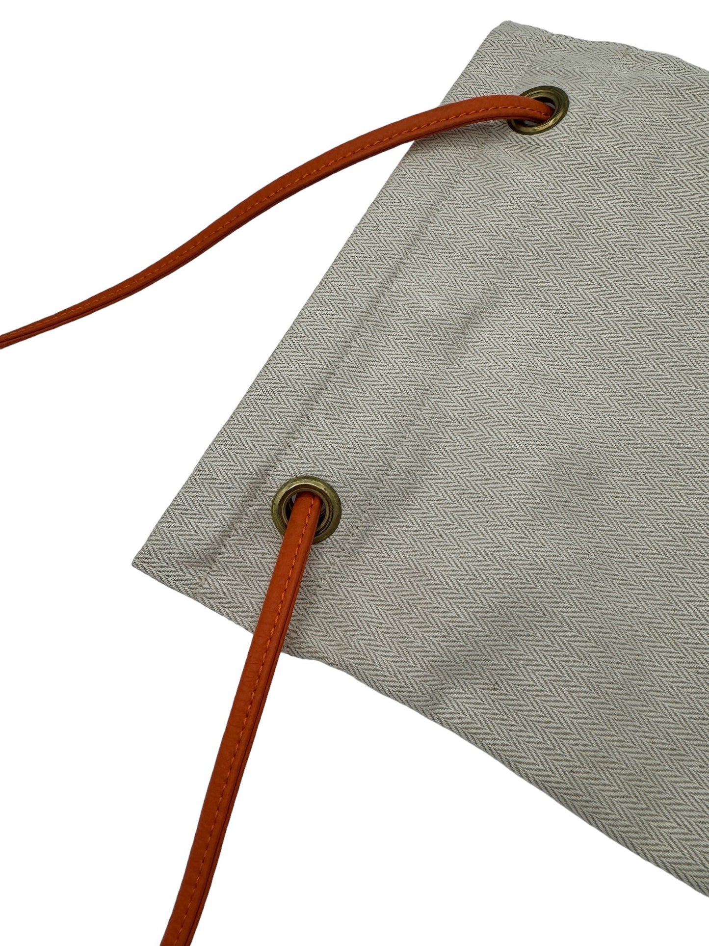 Aline II Cream Orange Cotton Leather Shoulder Bag