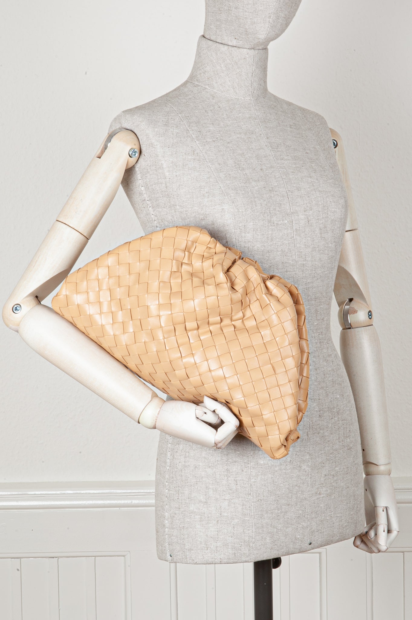 BOTTEGA VENETA The Pouch Bag Intrecciato Almond