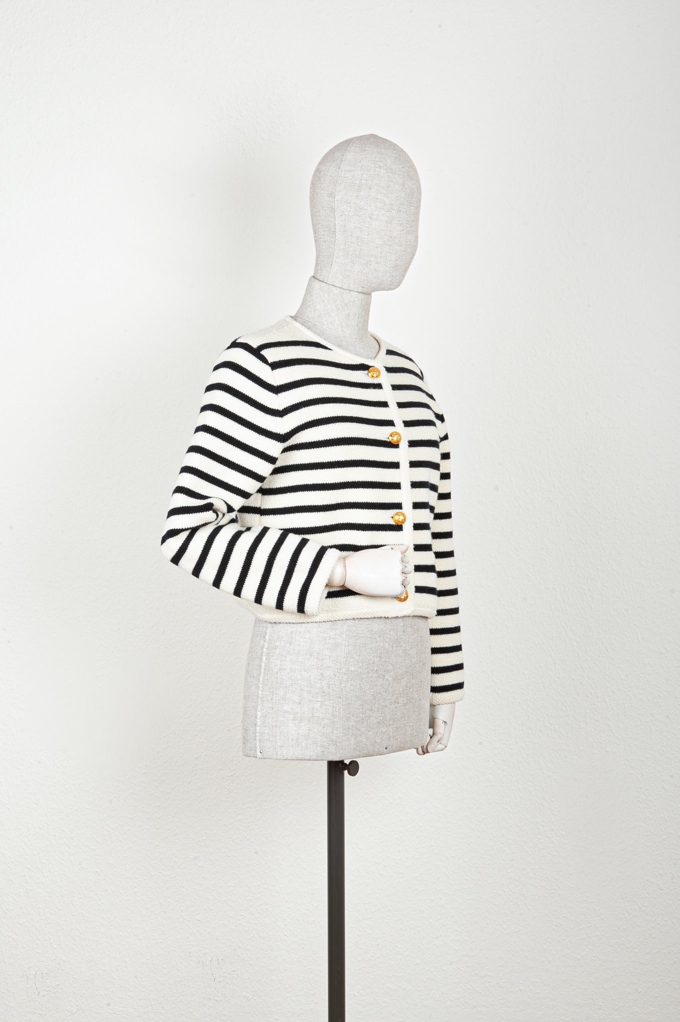 CELINE Chasseur Knit Jacket Stripes