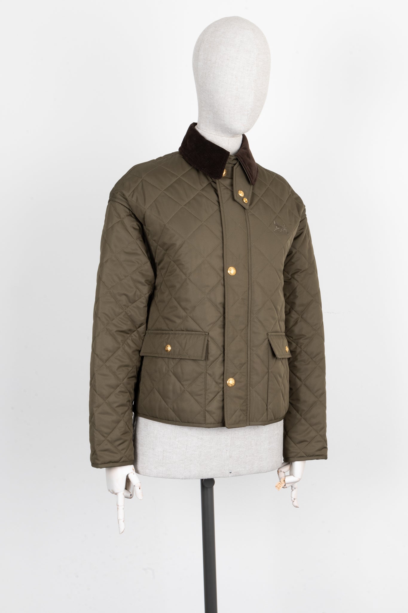CELINE Quilted Jacket Greena