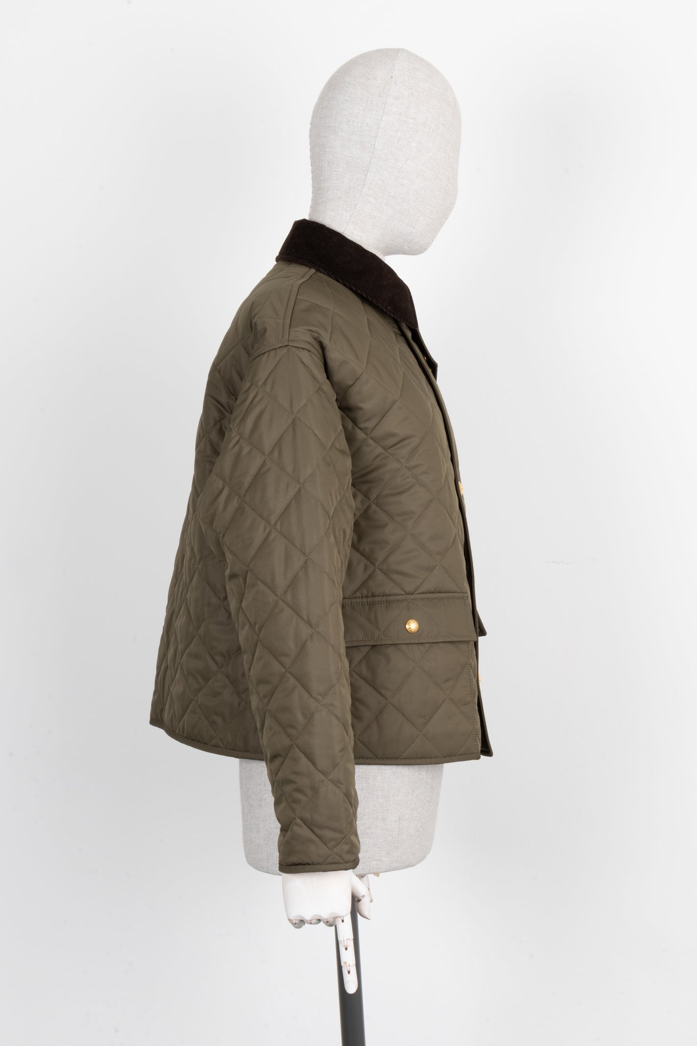 CELINE Quilted Jacket Greena