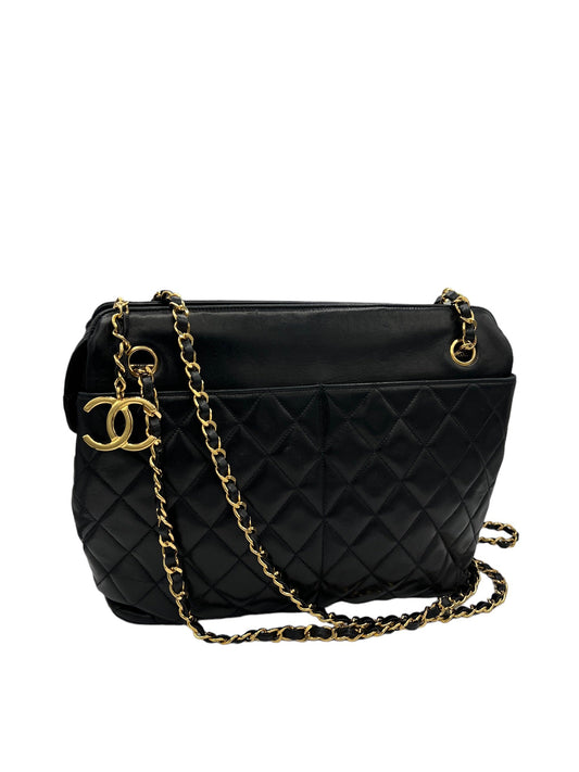 CHANEL - Vintage Lambskin Quilted Shopper Bag