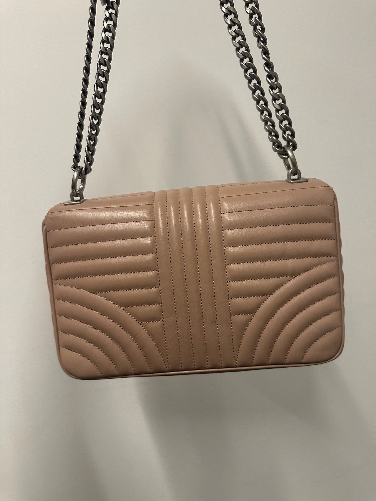 PRADA - Cipria Soft Calf Medium Diagramme Flap Bag