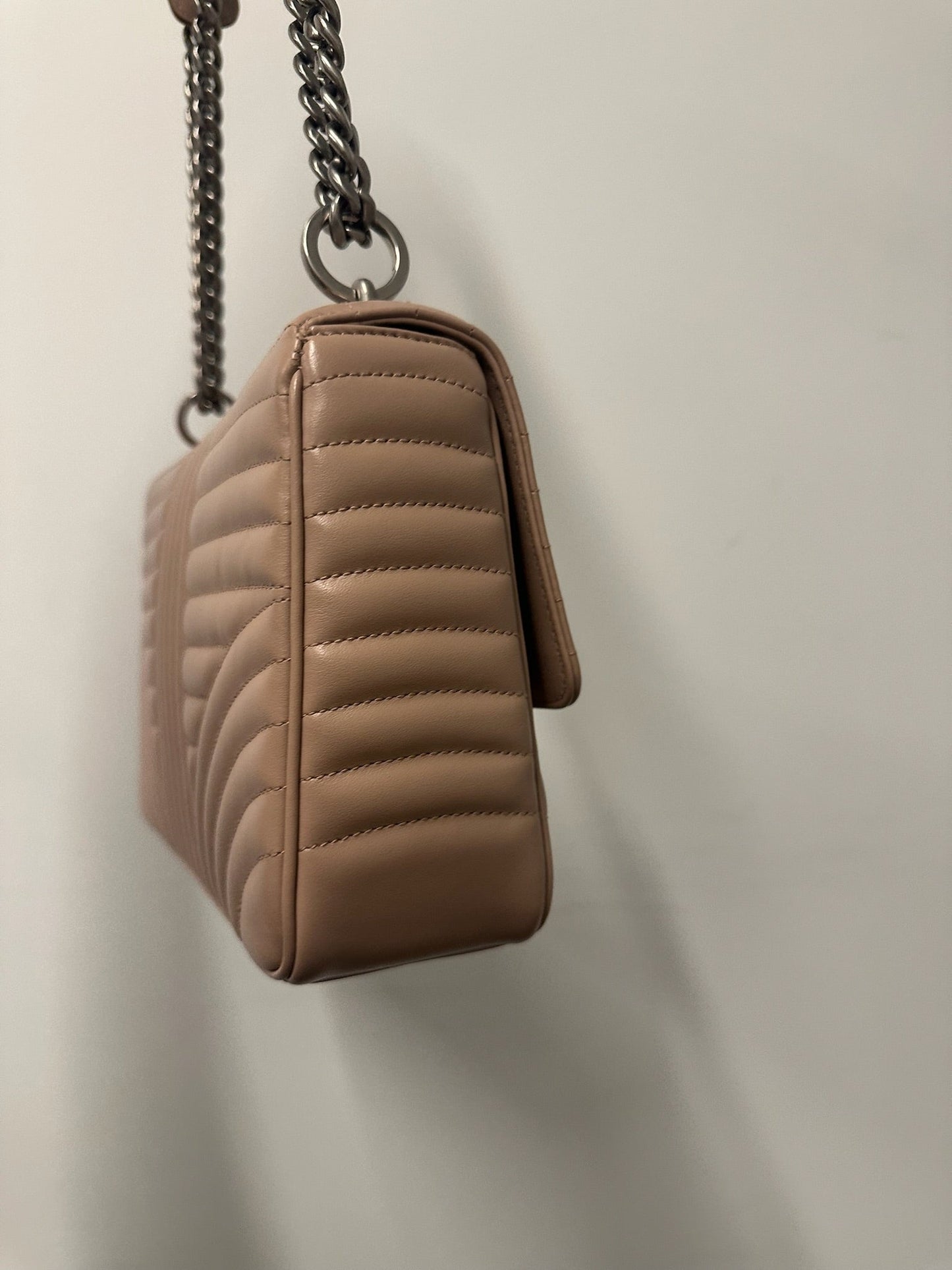 PRADA - Cipria Soft Calf Medium Diagramme Flap Bag