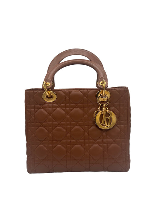 DIOR - Medium Lady Dior Brown