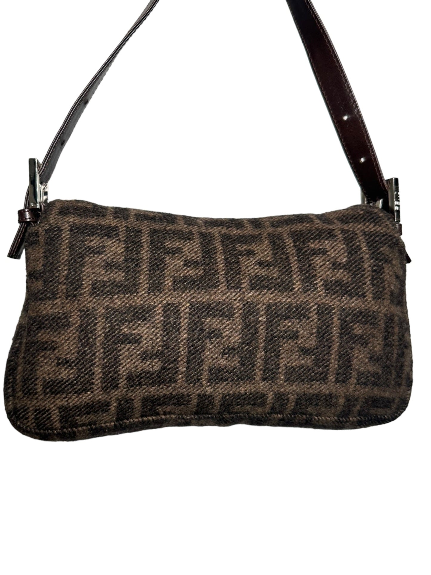 FENDI - Baguette Wool Zucca Shoulder Bag