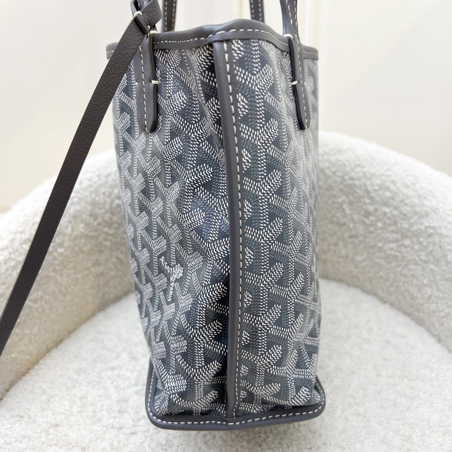 Goyard Mini Anjou in Grey Goyardine Canvas and Leather