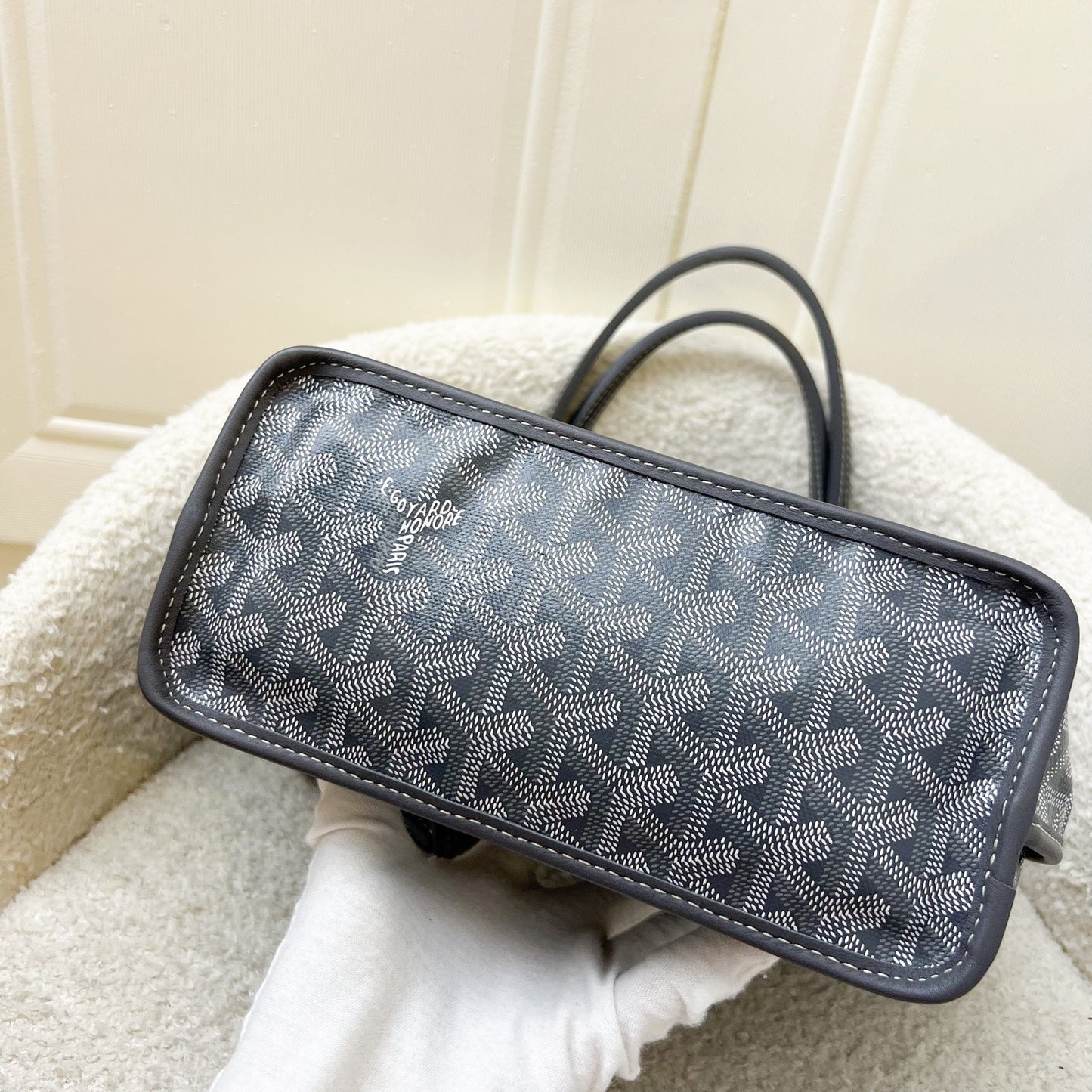 Goyard Mini Anjou in Grey Goyardine Canvas and Leather