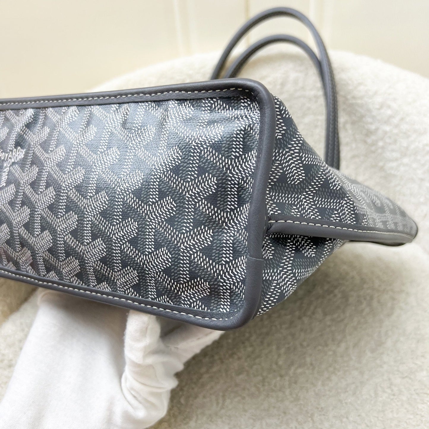 Goyard Mini Anjou in Grey Goyardine Canvas and Leather