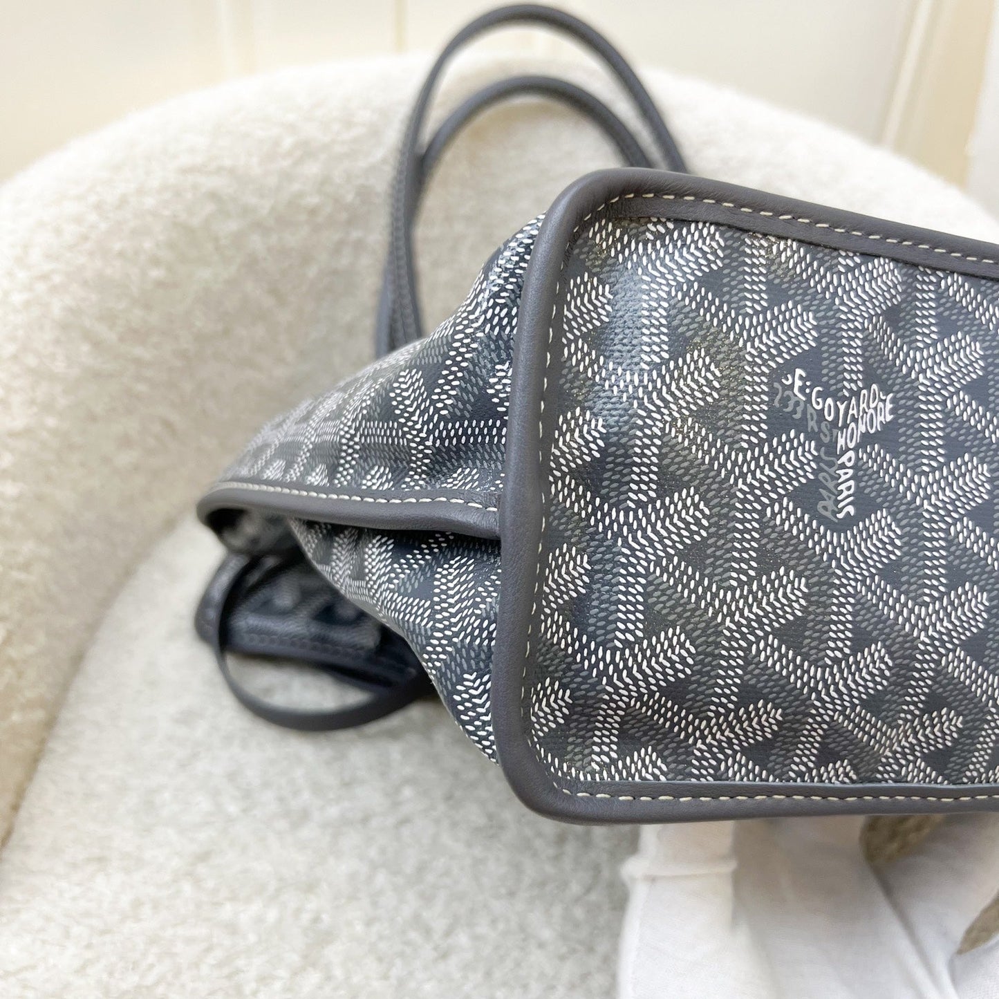 Goyard Mini Anjou in Grey Goyardine Canvas and Leather