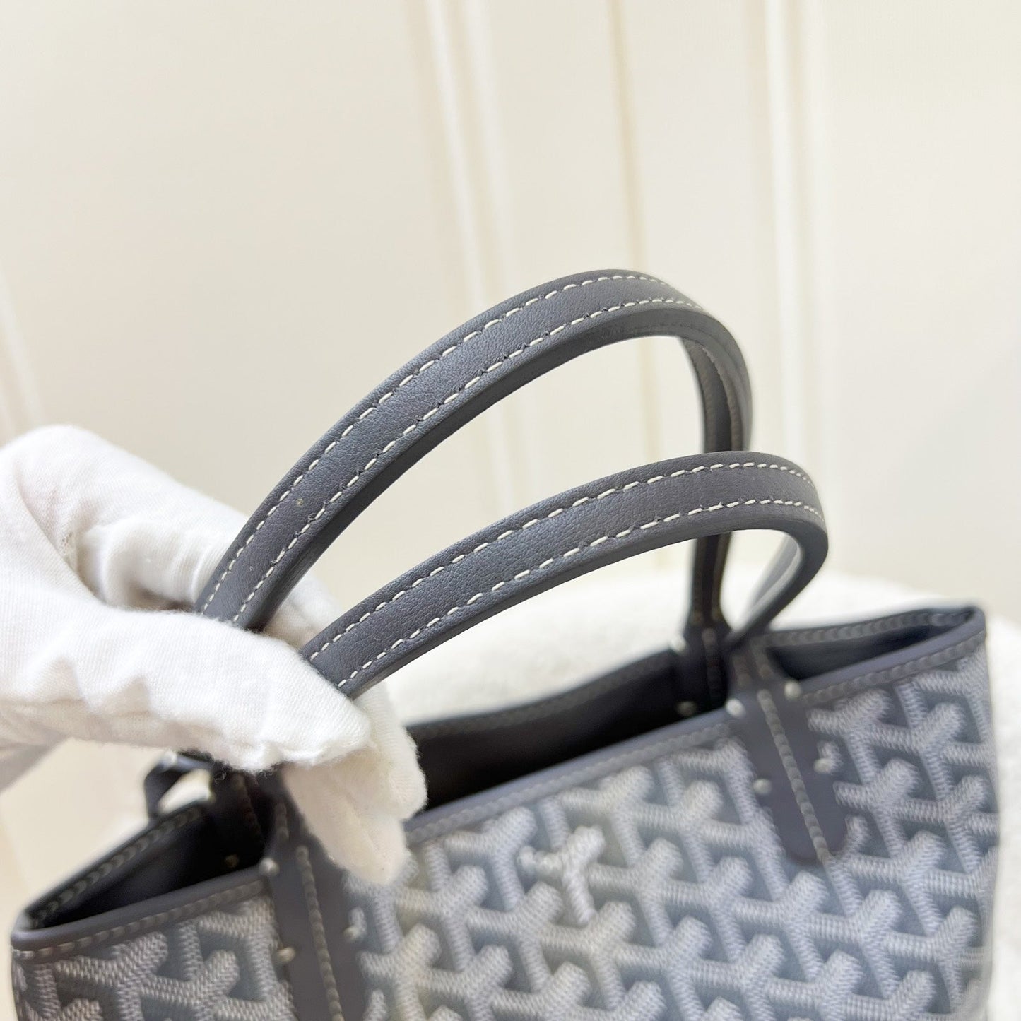 Goyard Mini Anjou in Grey Goyardine Canvas and Leather