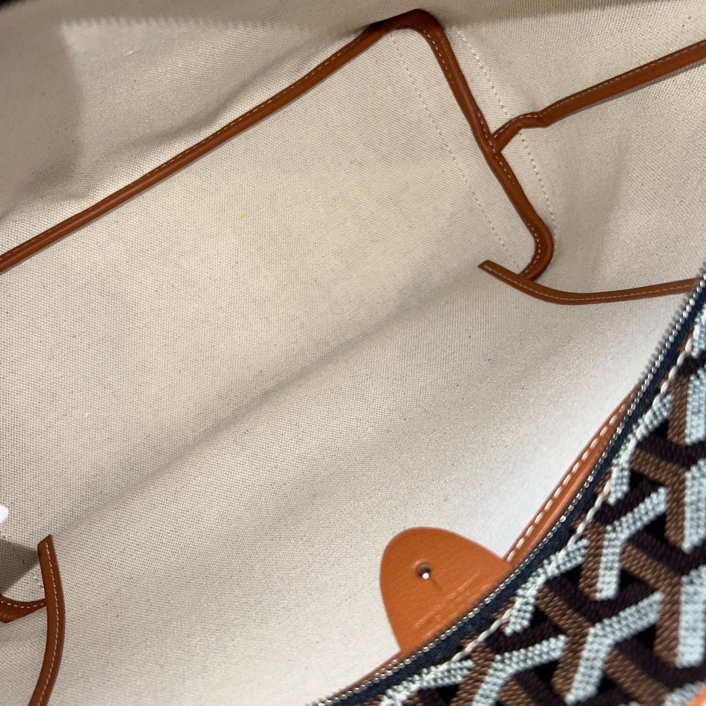 Goyard Artois PM Tote in Black and Tan Signature Goyardine Canvas