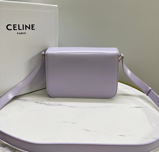 Celine CLASSIQUE TRIOMPHE 22 LIGHT LILAC CALFSKIN