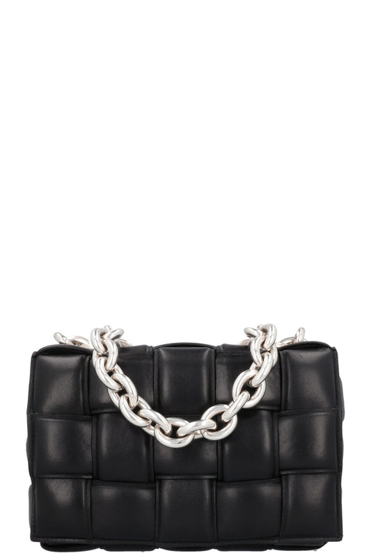 BOTTEGA VENETA Chain Cassette Bag Black Silver
